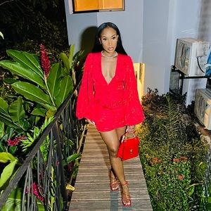 Rat and Boa Red Isabella Dress